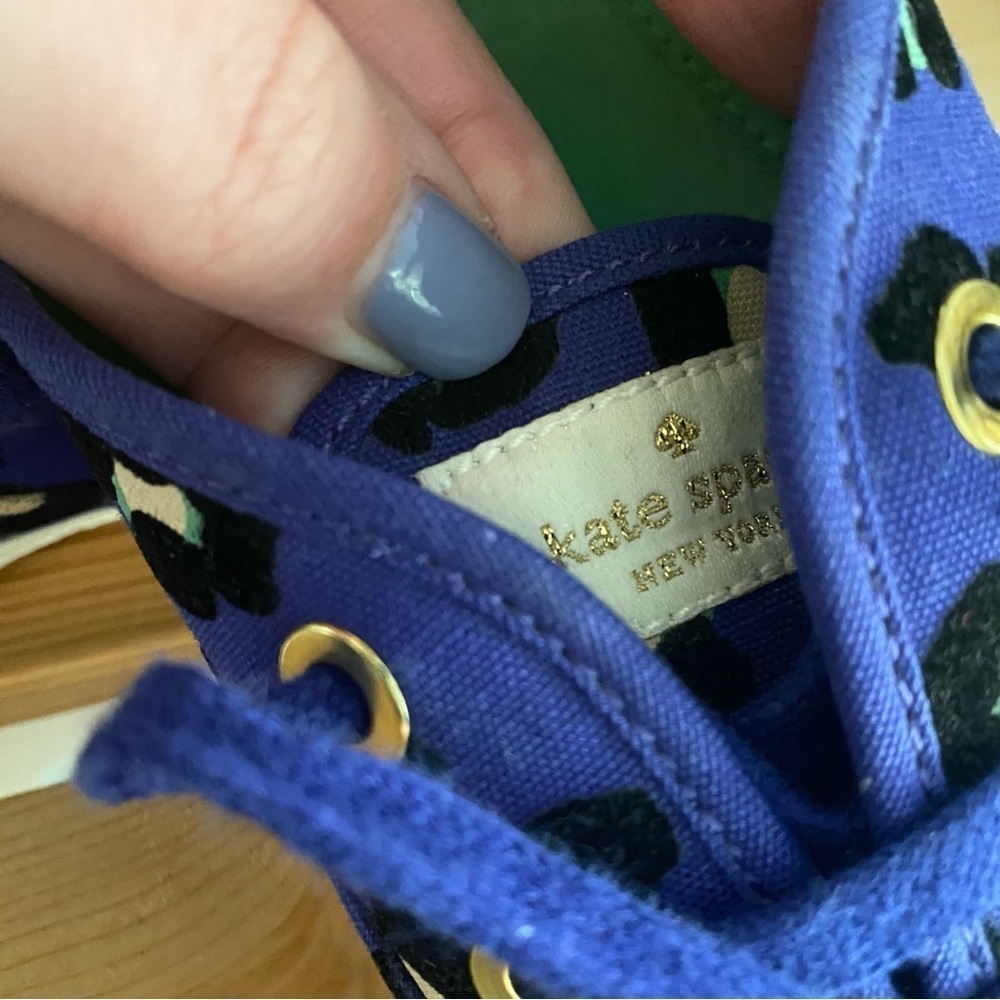 Keds X Kate Spade Blue Green Leopard Print Pointer Sneaker - Picture 12 of 16